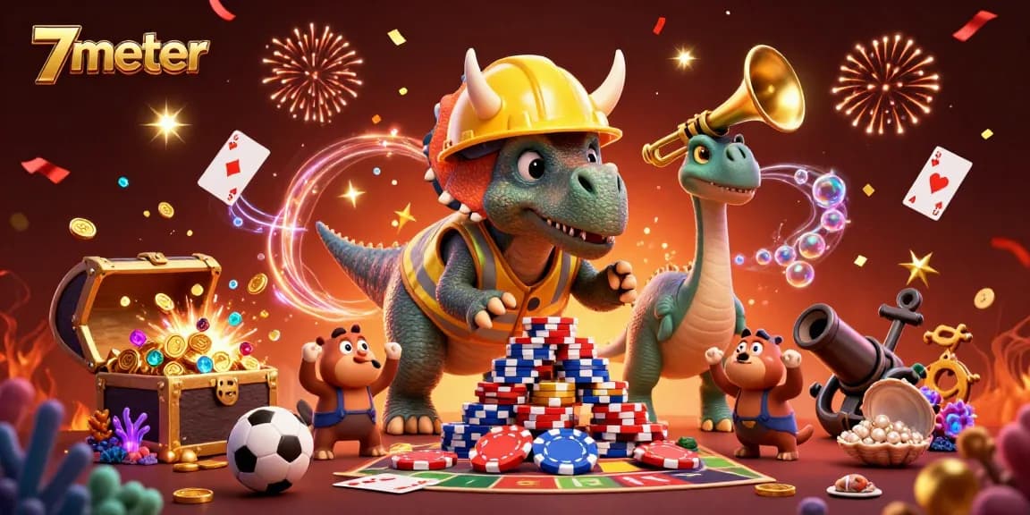 7meter platform hosts an energetic sports betting scene celebrating big wins with dynamic, colorful elements.