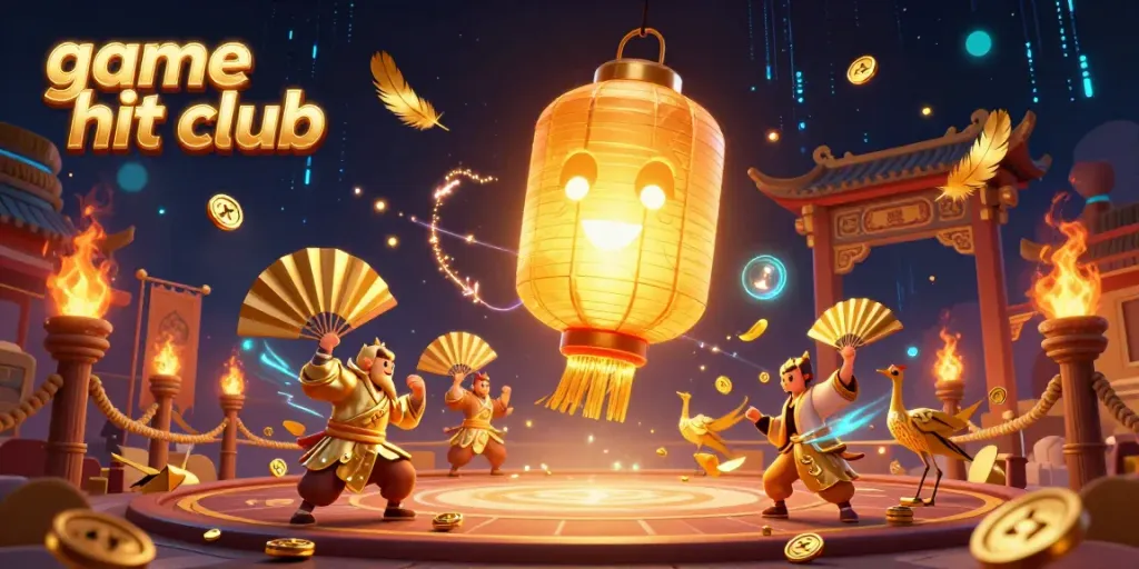 Immerse in the thrilling world of game hit club with vibrant characters amid a sparkling casino.