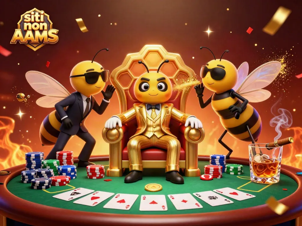 Gioca ai siti non AAMS in un'atmosfera festosa con dettagli da casinò e personaggi interessanti.
