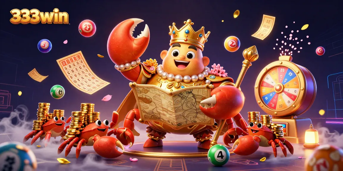 Engage with the vibrant world of 333win in this lively casino-themed illustration filled with dynamic gaming elements.