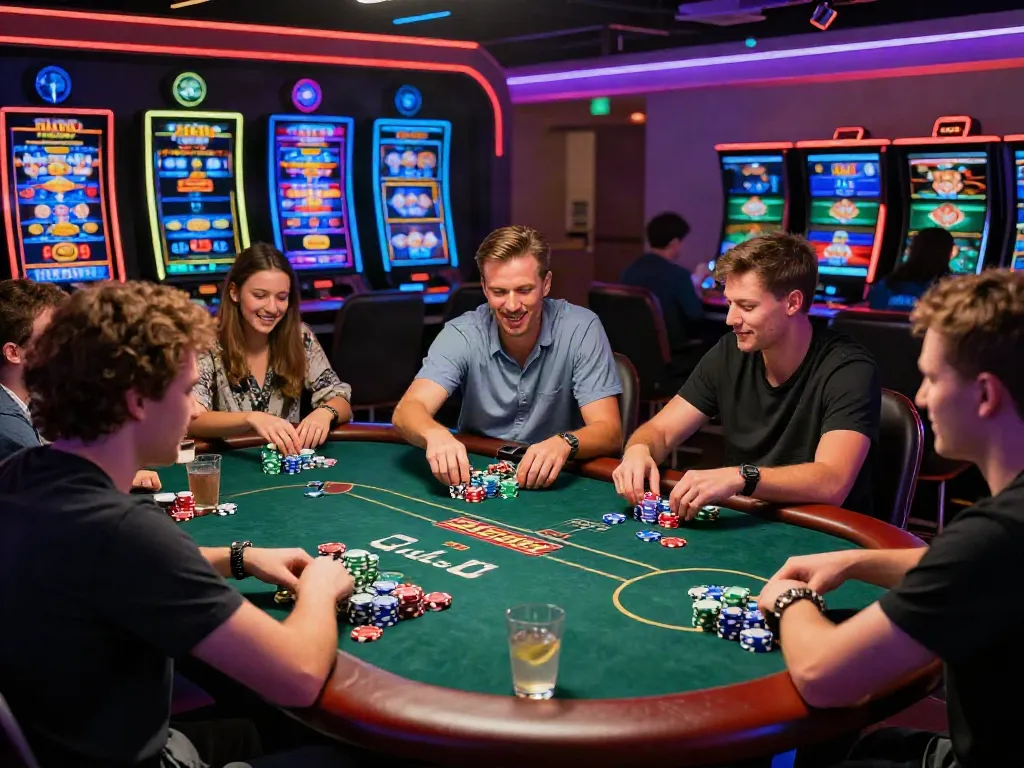 Players enjoying a thrilling game at RED88's online casino.