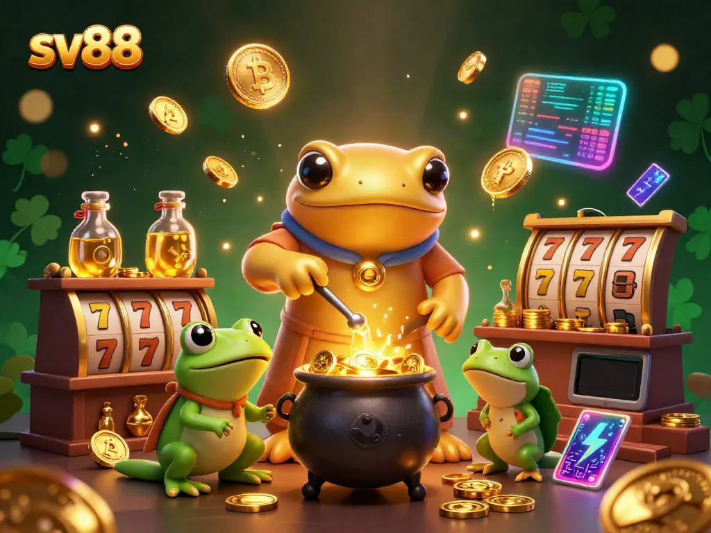 Experience thrilling gameplay with sv88's dynamic casino atmosphere featuring golden characters and jackpots!