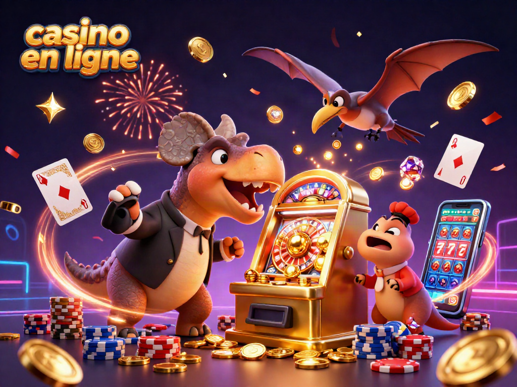 Jouez à casino en ligne avec des machines à sous et des personnages colorés captivants.