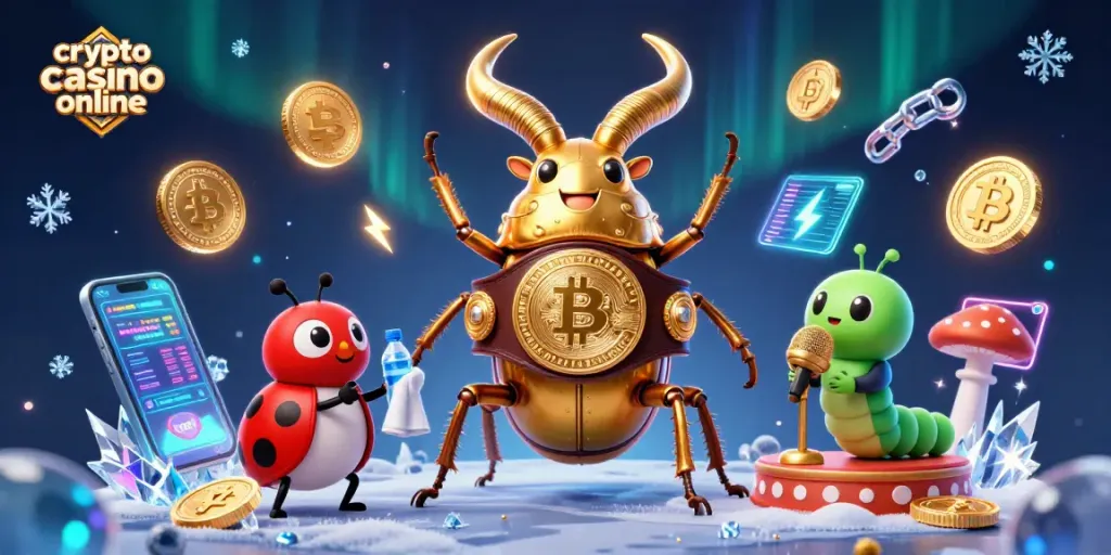 Gioca ora nei migliori crypto casino online con Bitcoin e Ethereum in una fantastica illustrazione 3D.