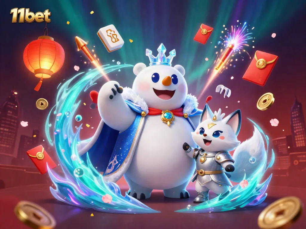 Experience thrilling gaming action with 11bet's engaging 3D illustration showcasing an enchanting scene of gaming elements.