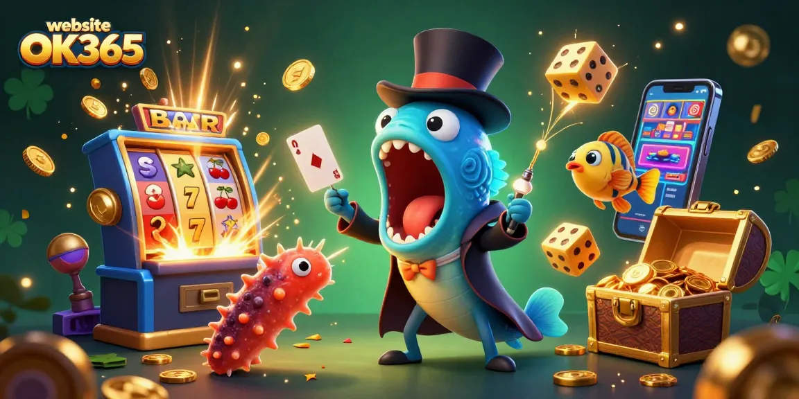 Experience thrilling games at website OK365 with a captivating underwater casino scene.