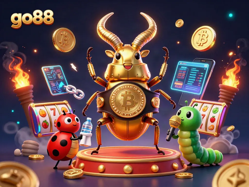 Experience thrilling casino action with go88 featuring vibrant characters and slot elements.
