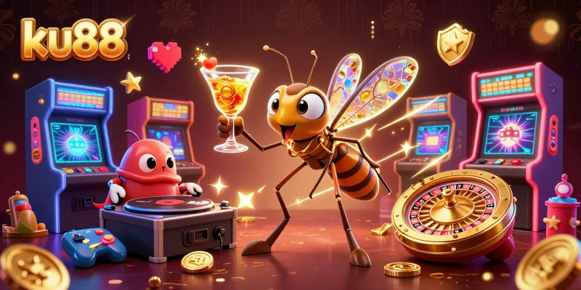 Engage with ku88's vibrant casino-themed scene featuring classic gaming and dynamic action.