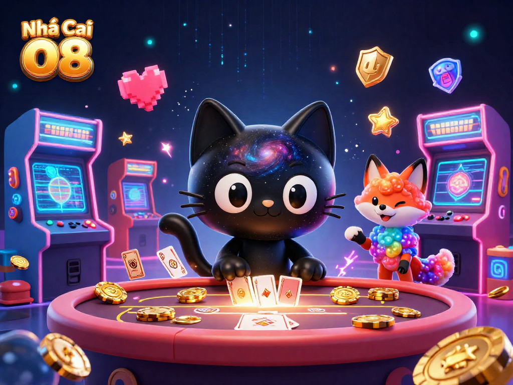 Experience thrilling games at Nhà cái o8 with cosmic visuals and vibrant casino elements.