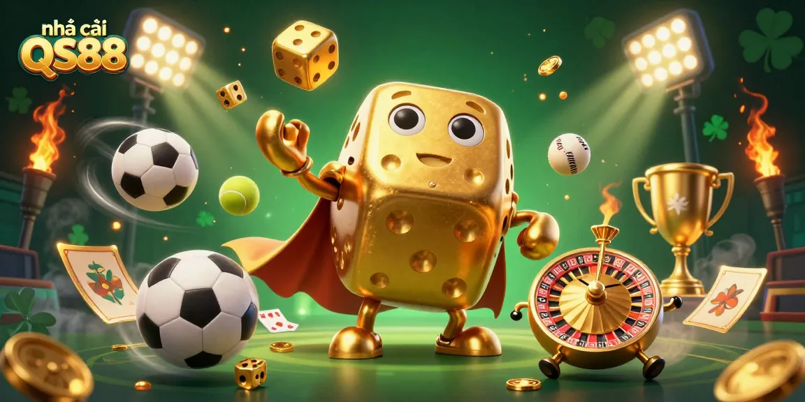 Experience thrilling moments at nhà cái QS88 with dynamic 3D characters and casino elements in vibrant detail.