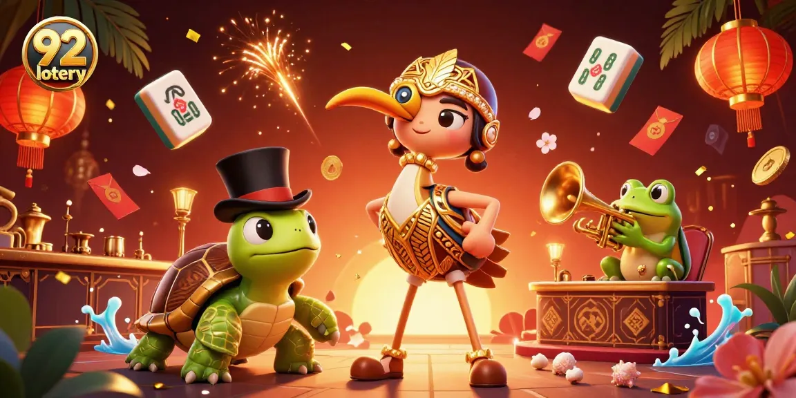 Engage in the exciting world of 92 lotery with vibrant characters and casino elements.