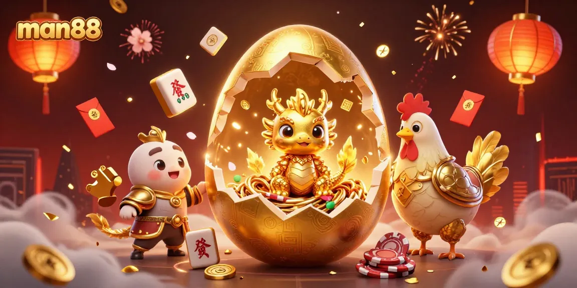 Win big with man88 at a captivating casino scene featuring fantasy elements and vibrant symbols.