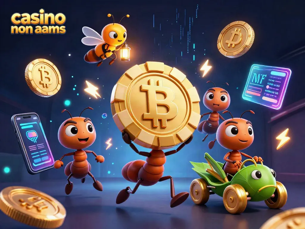 Gioca nei migliori casino non AAMS, mentre una squadra di formiche porta un'enorme chip d'oro.