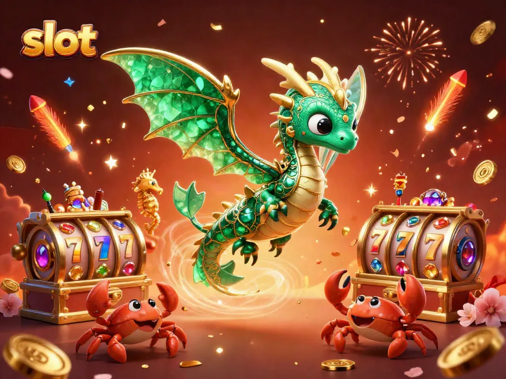 Experience thrilling slot wins with a vibrant sea dragon scene filled with jewels and treasures.