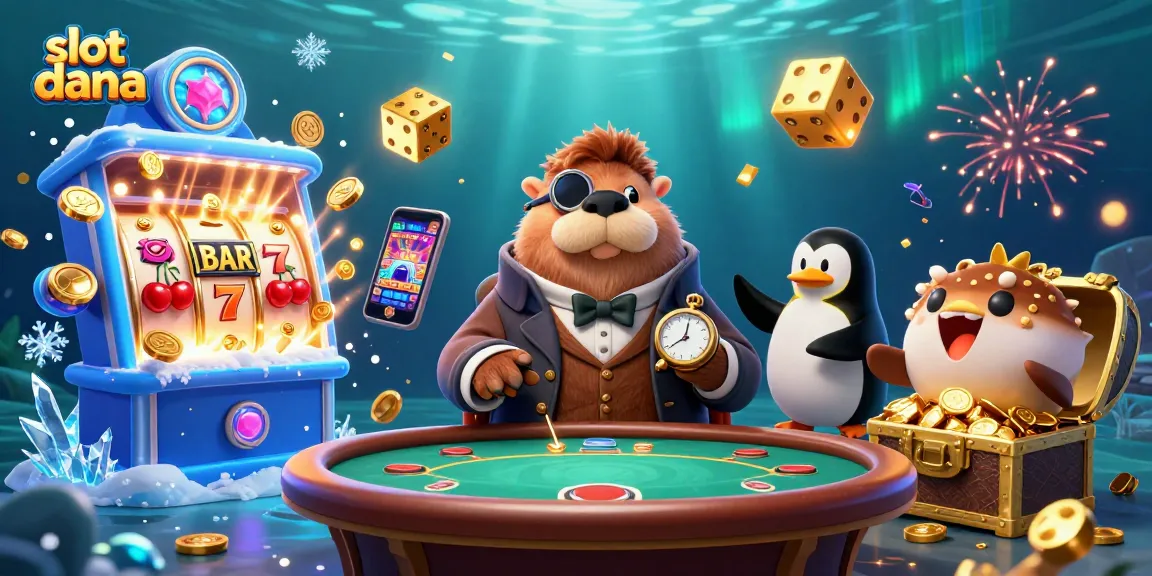 Experience thrilling action at slot dana with a walrus and friends at an underwater poker table.