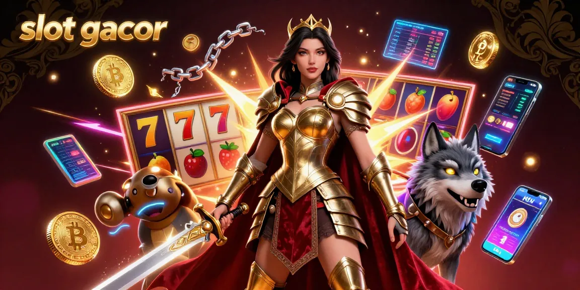 Menang besar dengan slot gacor dalam ilustrasi 3D yang hidup ini menampilkan simbol dan karakter epik.