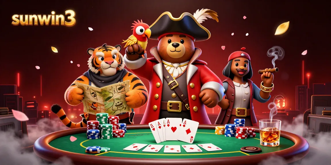 Engage in thrilling gameplay at sunwin3 with fierce competitors at a vibrant poker table.