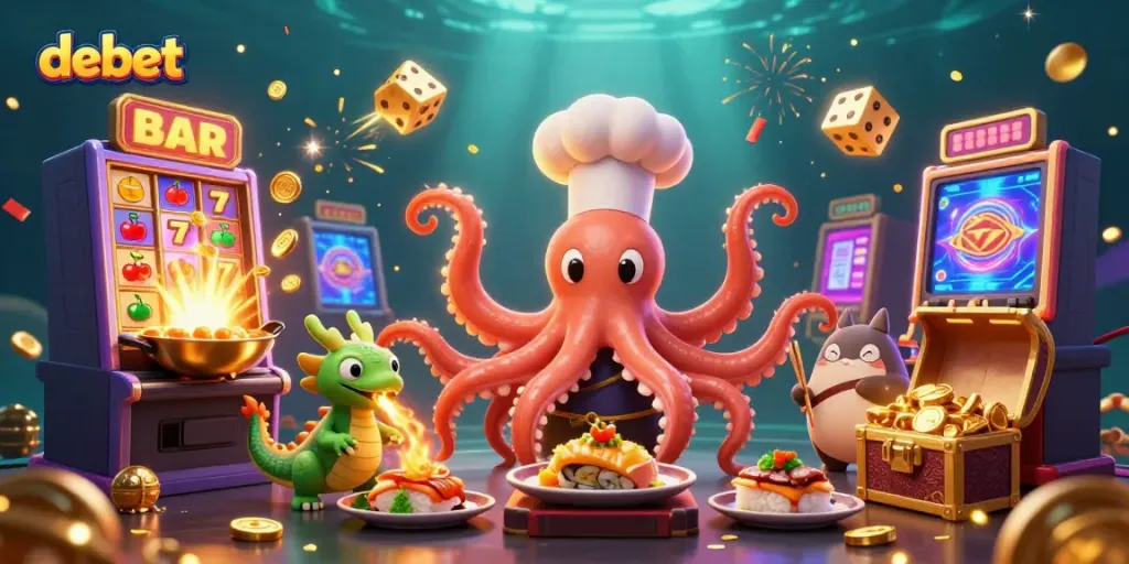 Experience the thrill of debet's online casino with vibrant characters and rich visuals.