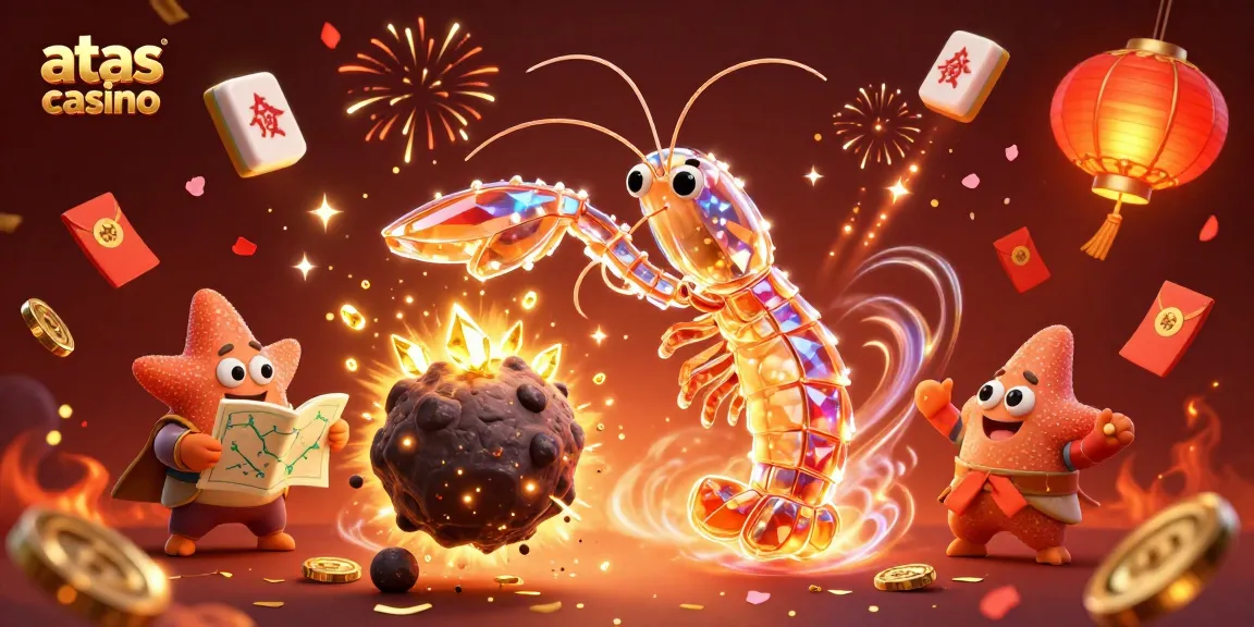 Experience excitement at atas casino with a galactic samurai amidst golden treasures and festive elements.