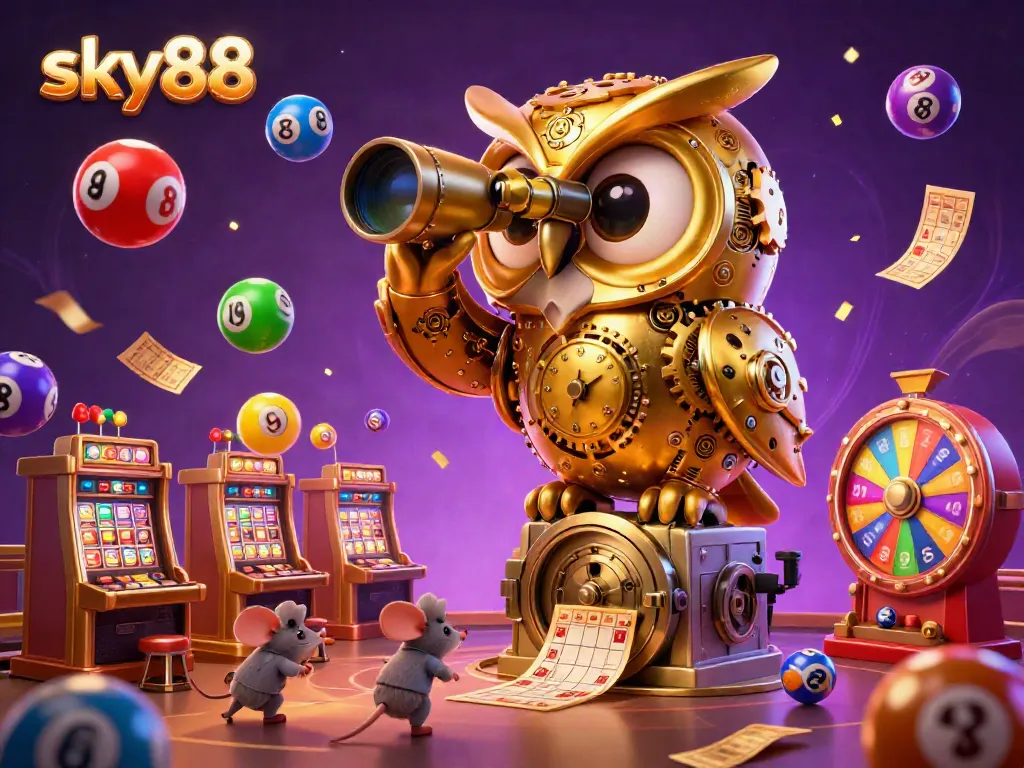 Experience the vibrant casino action at sky88 with captivating characters and elements.