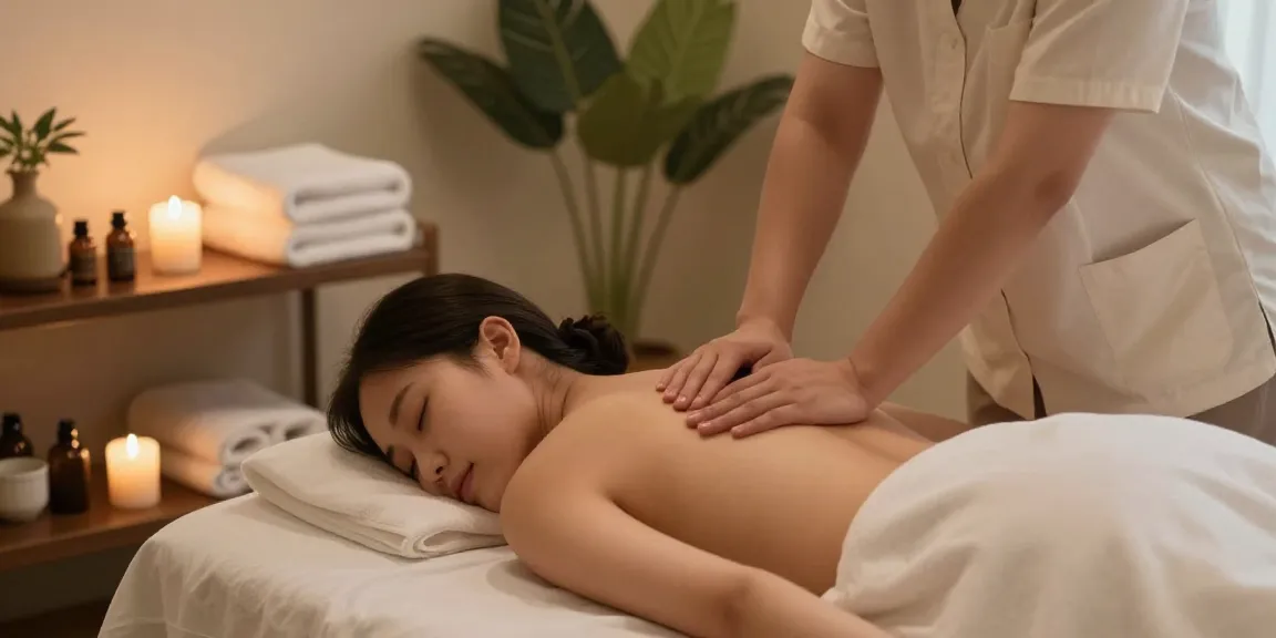 Professional 오산출장안마 session with a therapist providing massage therapy in a tranquil setting.