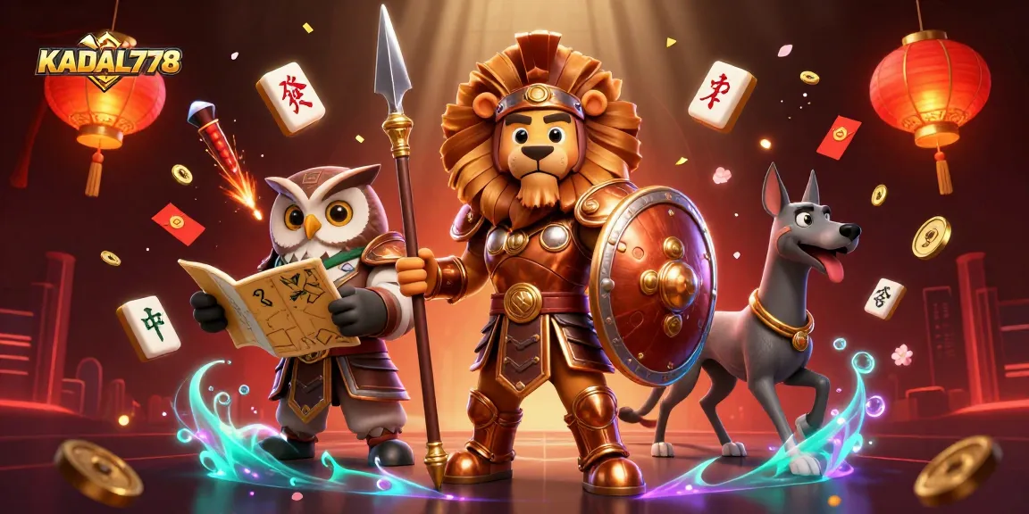 KADAL778 offers an exciting online gaming experience with a vibrant 3D scene showcasing epic characters and rich gaming elements.