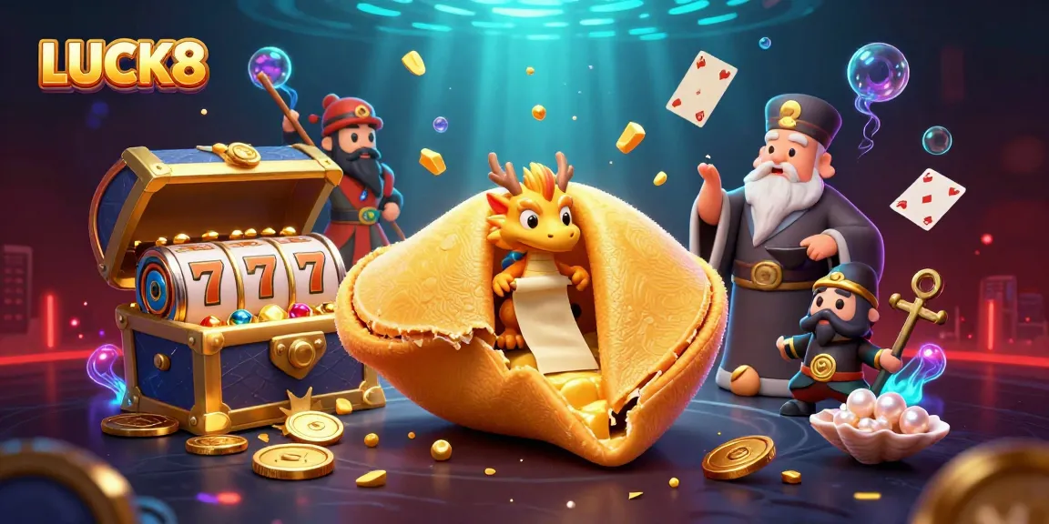 LUCK8 promotes thrilling online gambling experiences with vibrant casino-themed illustrations.
