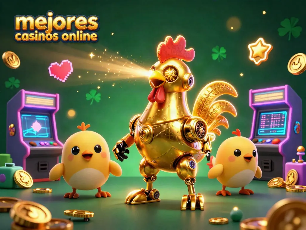 Disfruta de los mejores casinos online con una ilustración 3D llena de acción y emoción.