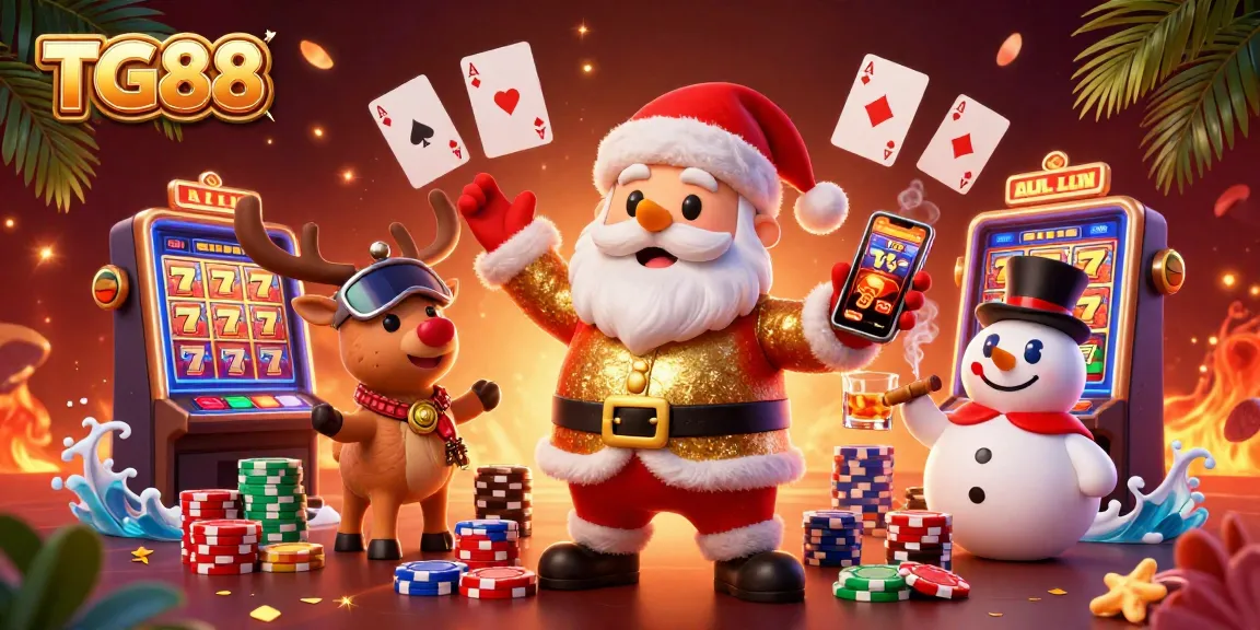 Join the fun at TG88 and win big with festive gaming excitement in this vibrant casino scene.