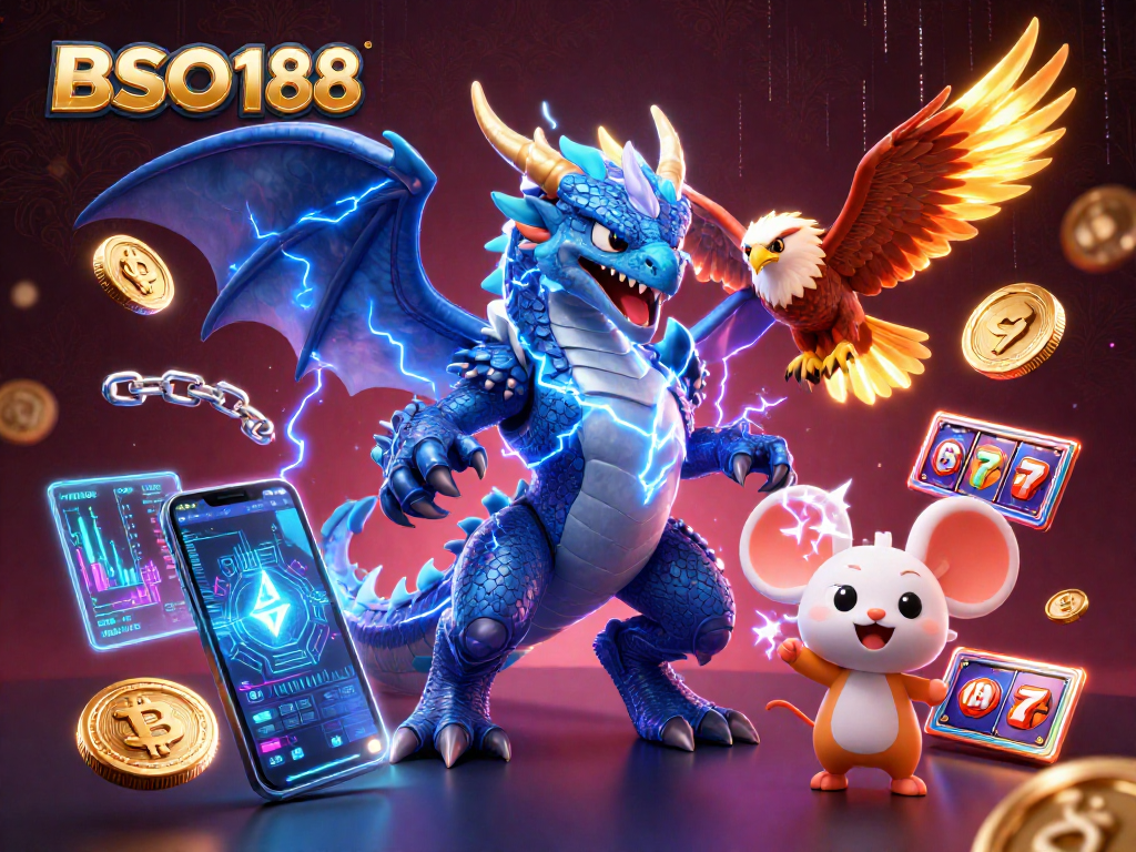 Engage with BSO188's electrifying casino experience featuring vibrant slot and crypto elements