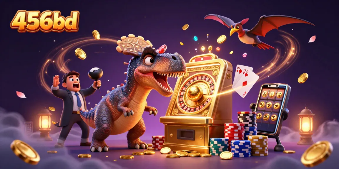 Experience thrilling jackpot action with 456bd as characters engage in a vibrant casino scene.