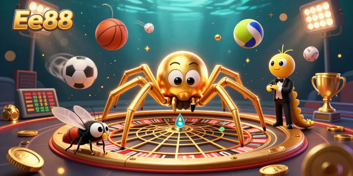 Experience dynamic betting at Ee88 with a golden roulette web and sporty excitement.