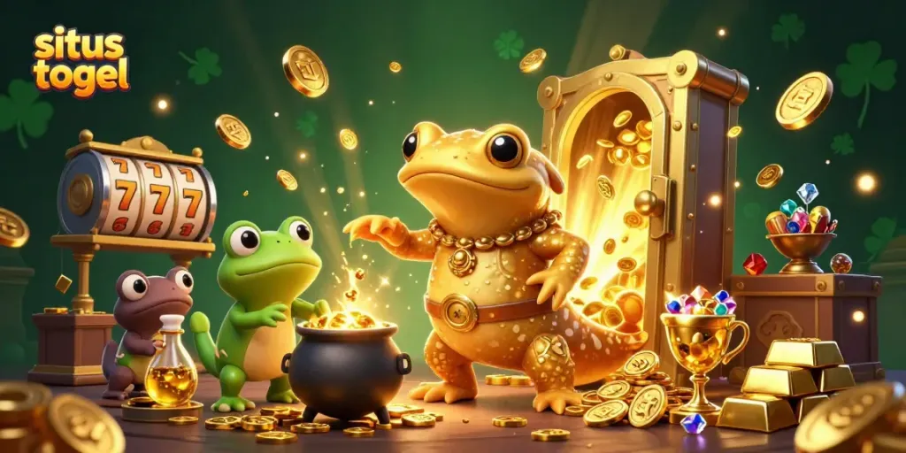 Experience situs togel excitement with a golden salamander alchemist creating riches in a magical casino.