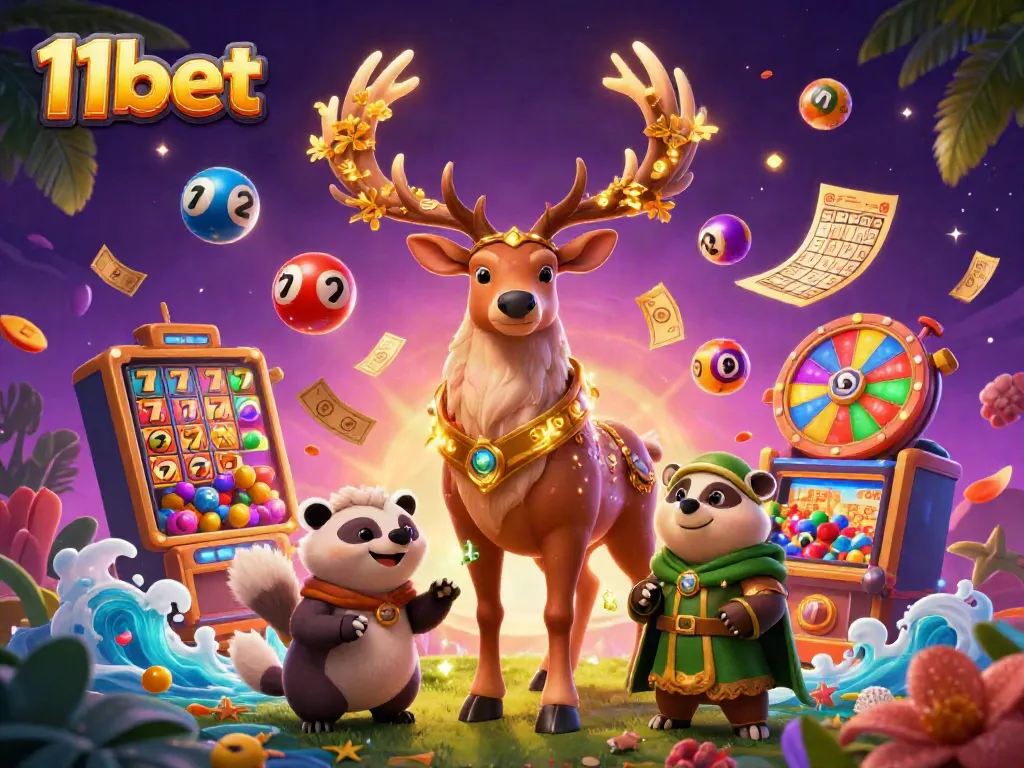 Engage with exciting jackpots and thrilling slots at 11bet, featuring a fantasy-themed illustration.