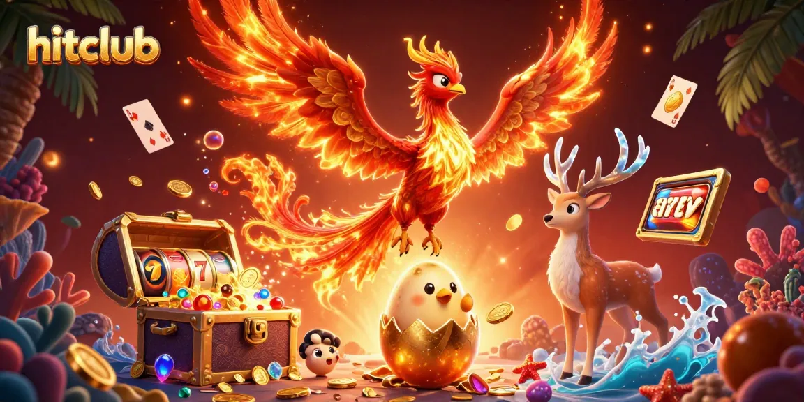 Join the thrilling world of hitclub with a vibrant 3D casino scene featuring dynamic gaming elements.