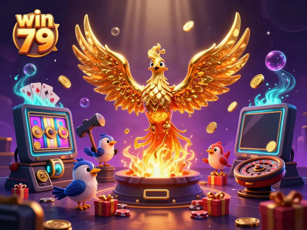 Experience thrilling wins with win 79 through dynamic golden phoenix and vibrant casino elements.