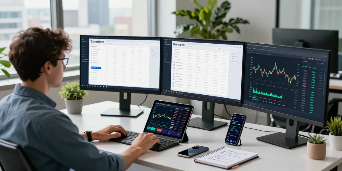 Bungeeexchange user managing cross-chain transactions in a modern finance workspace.