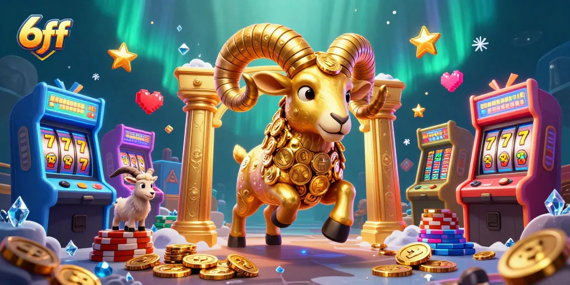 Experience thrilling gameplay at 6ff, featuring colorful slots and jackpot machines in a vibrant scene.