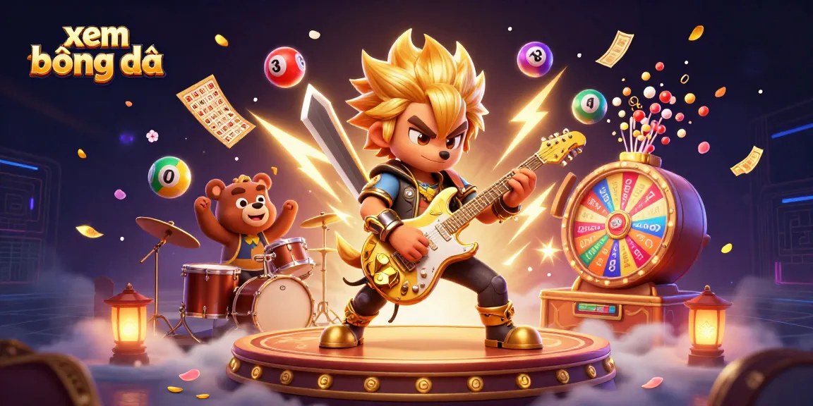 Experience xem bóng đá excitement with a vibrant casino scene featuring dynamic cartoon characters and gaming elements.