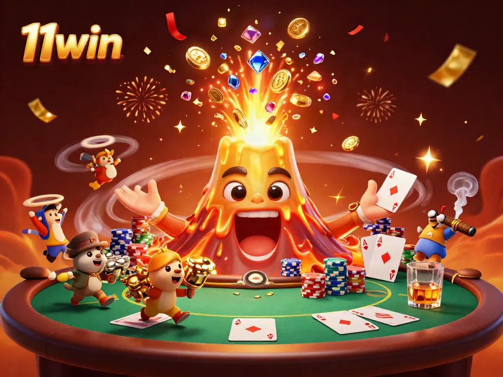 Experience thrilling wins at 11win with treasure-filled gaming action in a vibrant casino scene.