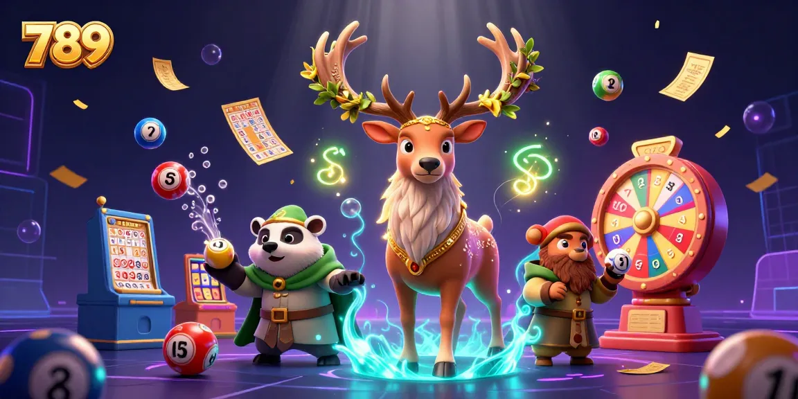 Engage with 789's vibrant casino atmosphere featuring dynamic lottery elements and mystical characters.