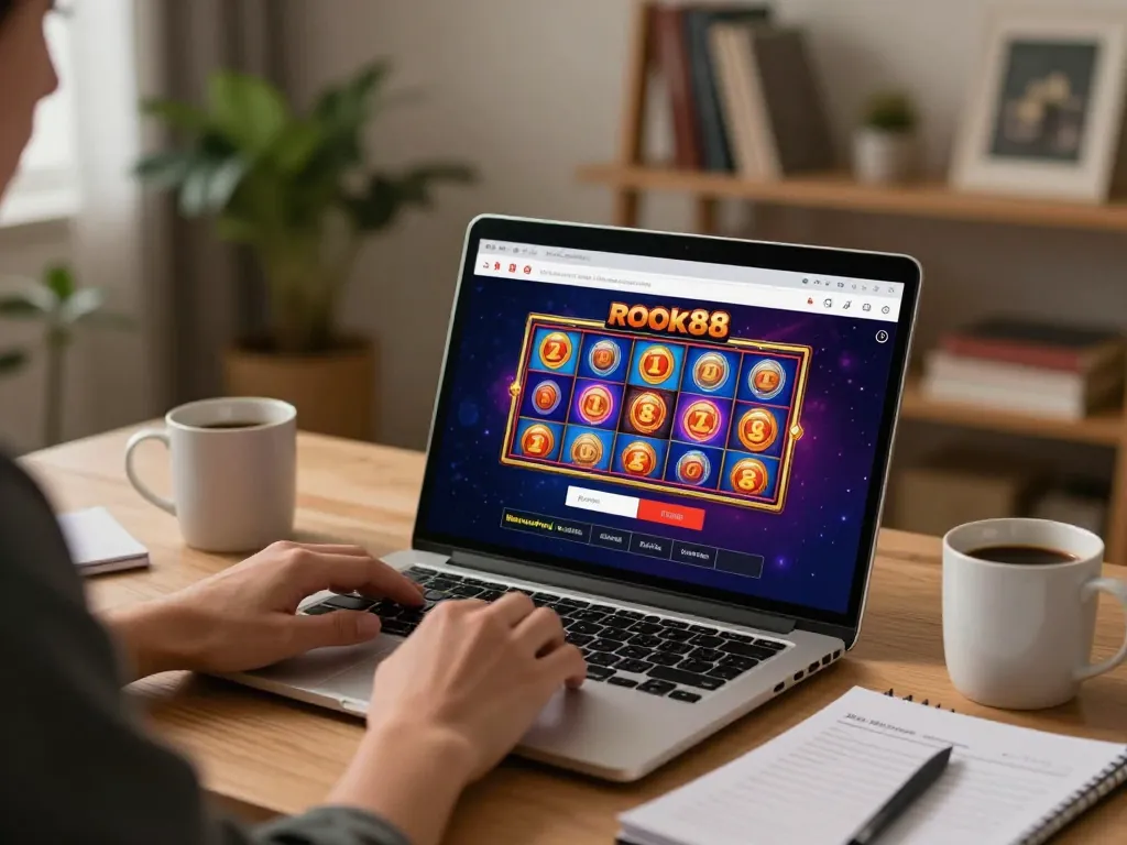 Sign into rokok88 slot login for exciting online gaming action in a cozy home environment.