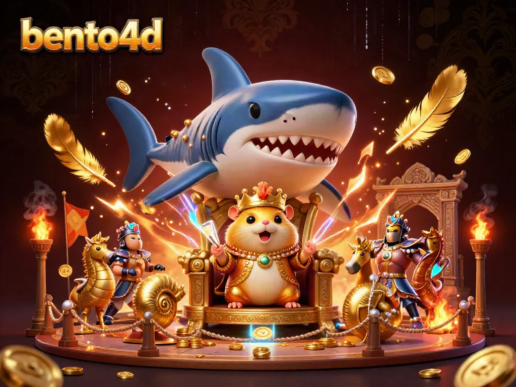 Engage in thrilling bento4d gameplay with a vibrant and dynamic casino scene featuring royal characters.