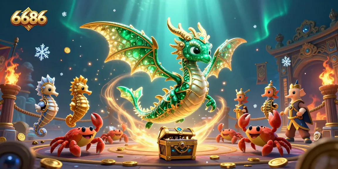 Experience the thrilling charm of 6686's vibrant casino atmosphere through a magical underwater scene.