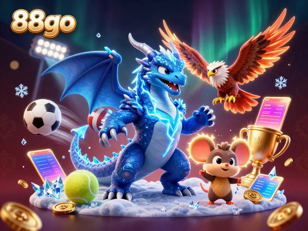 Experience the thrill of gaming with 88go as vibrant characters engage in an action-packed casino scene.