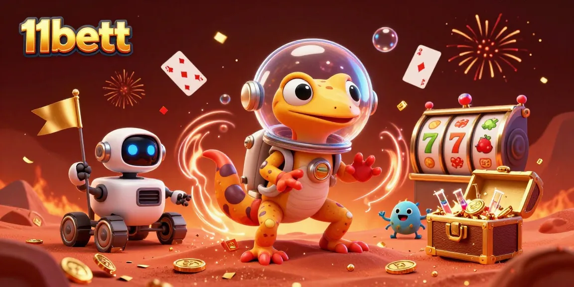 Experience thrilling wins at 11bett's vibrant casino with dynamic slot games and cartoon characters.