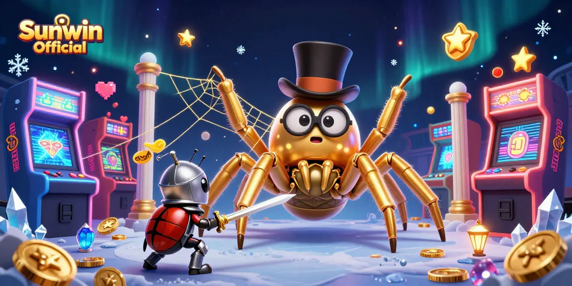 Experience thrilling casino excitement with Sunwin Official's dynamic gaming scene featuring vibrant characters and elements.