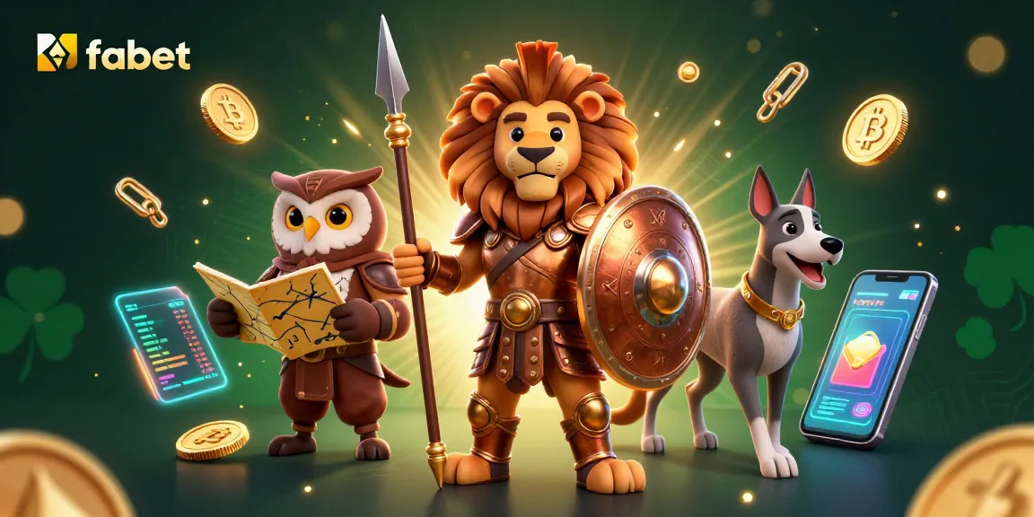 Join the fun with fabet's captivating casino-themed illustration of gaming heroes.