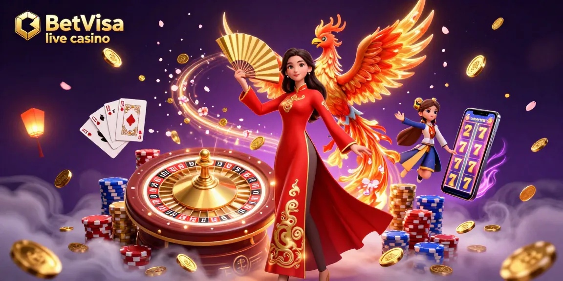 Experience the excitement of BetVisa live casino with our vibrant 3D illustration showcasing thrilling gameplay.