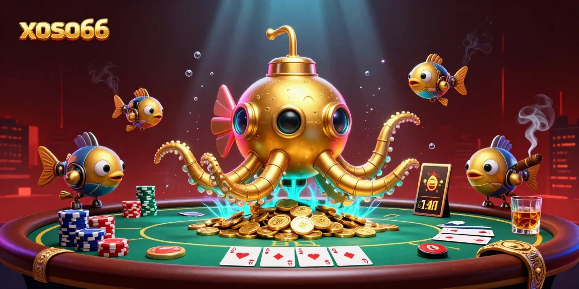 Join the action at xoso66 with a vibrant 3D scene featuring intense poker gameplay and captivating characters.